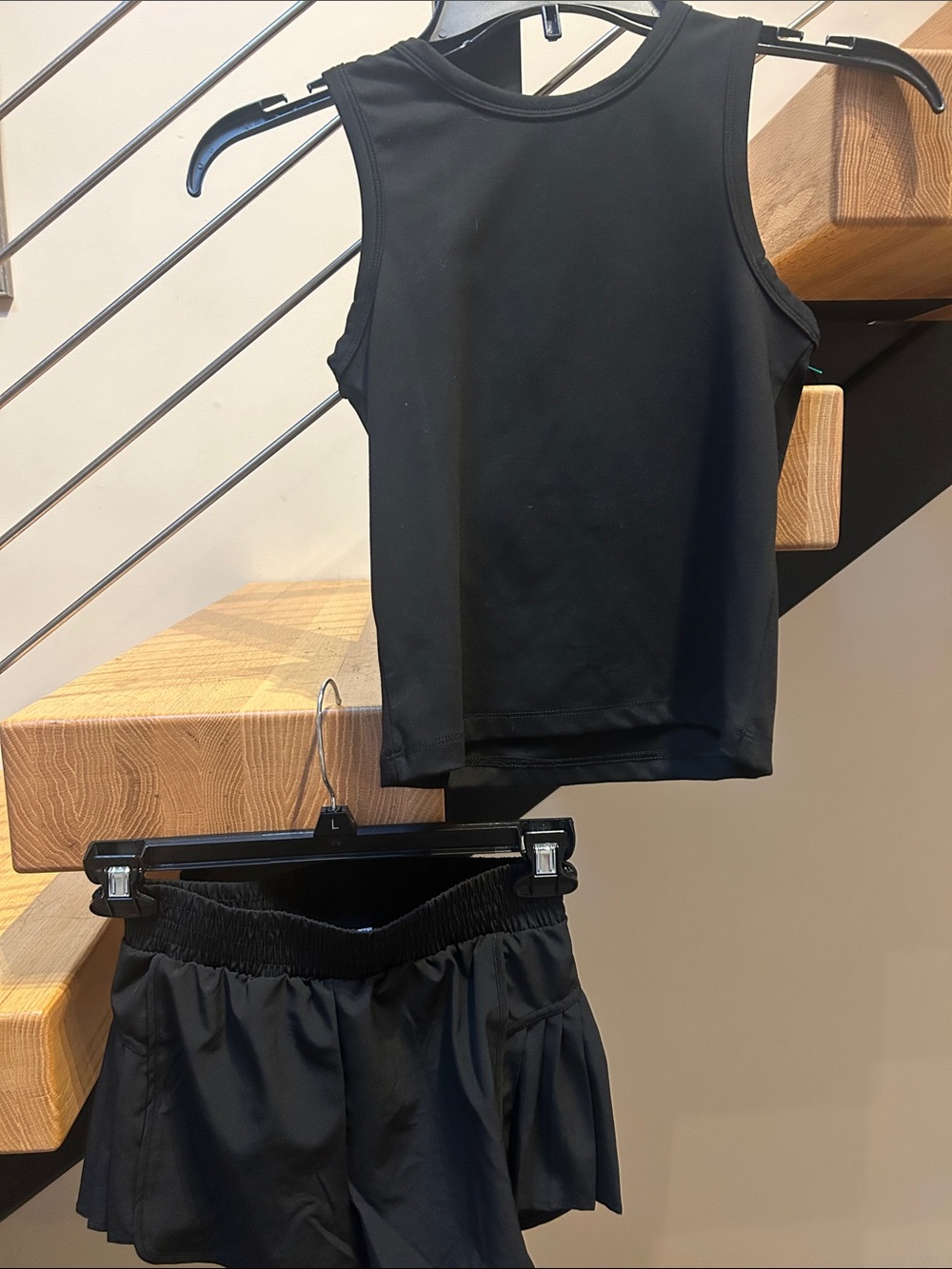 Yogalicious Black Kids Matching Tank Top and Skort Set